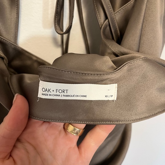 Oak & Fort Lace Up Cowl Mini Dress - Picture 9 of 9